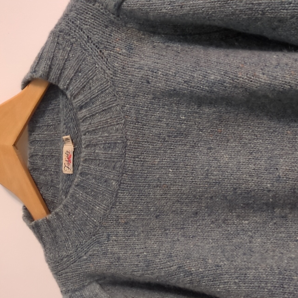 Faherty Women's Crew Neck Sweater in Light Gray - Picture 9 of 15